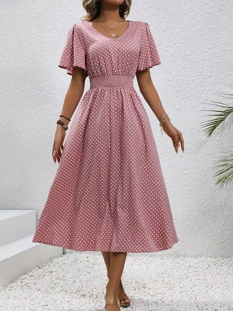 Robe Élégante Pois Élisa
