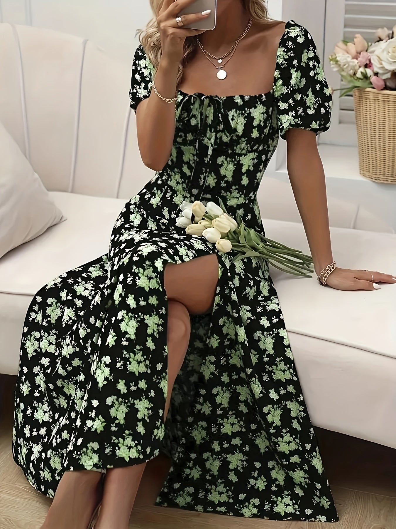 Robe Élégante Florale Chloé