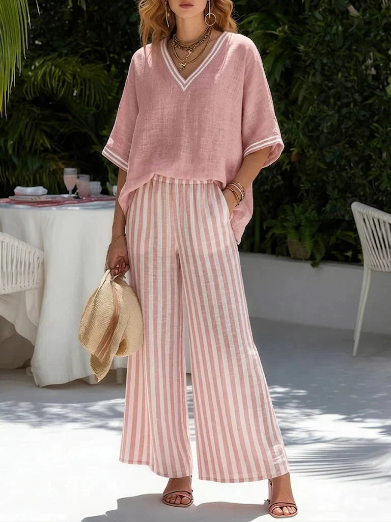 Ensemble Rayé Sienna