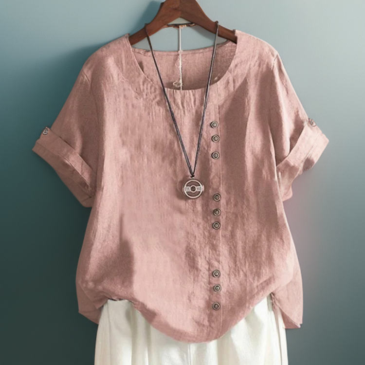 T-shirt Chic avec Boutons Isla