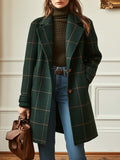 Manteau en Laine à Carreaux