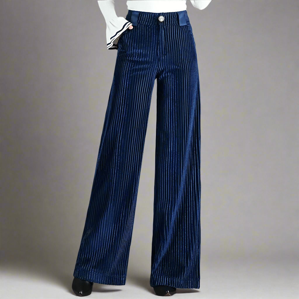 Pantalon Velours Taille Haute