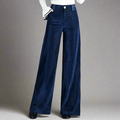Pantalon Velours Taille Haute