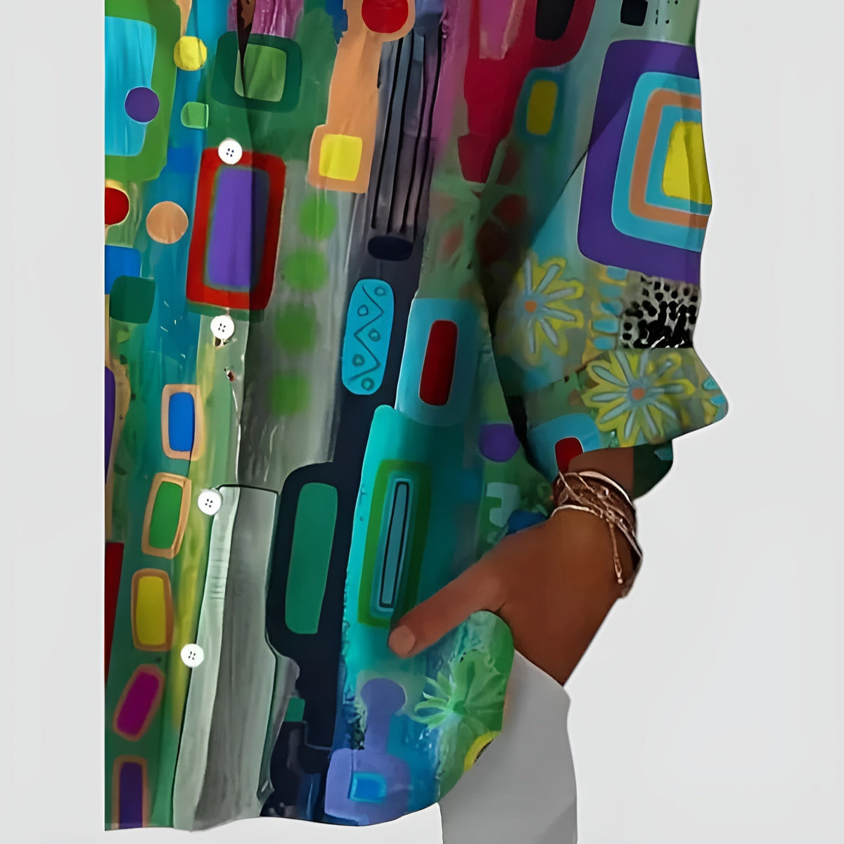 Cerelia - Blouse Légère Géométrique